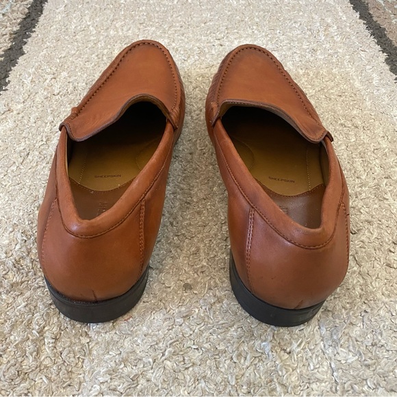 Johnston & Murphy sheepskin brown loafers shoes men’s size 13 main image 5